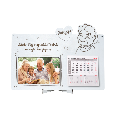 Prezent na Dzień Babci i Dziadka wyjątkowowy Kalendarz 2026 ze zdjęciem